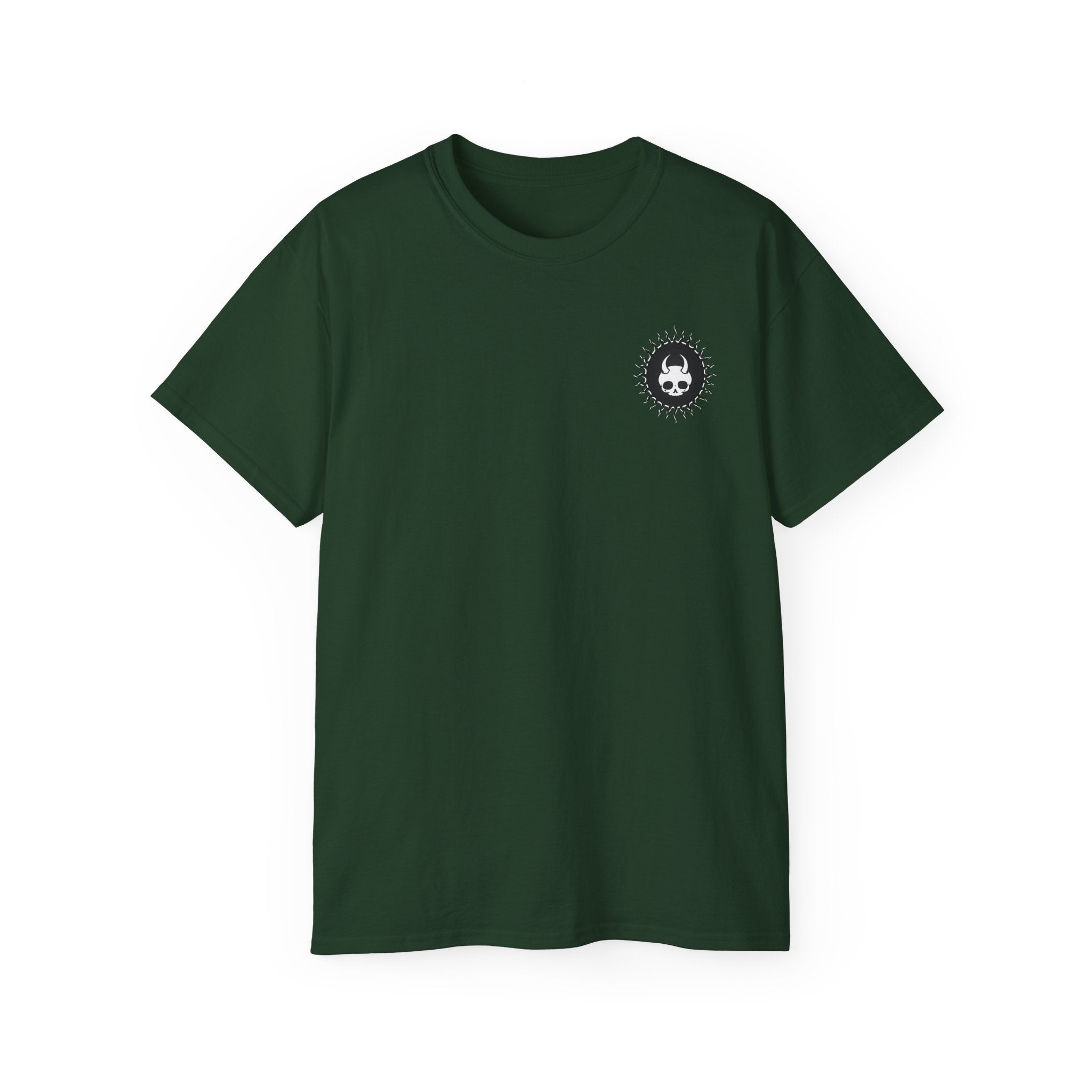 Live Among Demons - Unisex Cotton Tee (Back) - Damned Threads